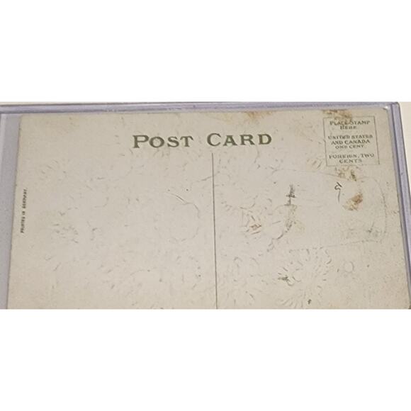 Lot Of Five Vintage Antique Embossed Postcards Flowers - Picture 8 of 11